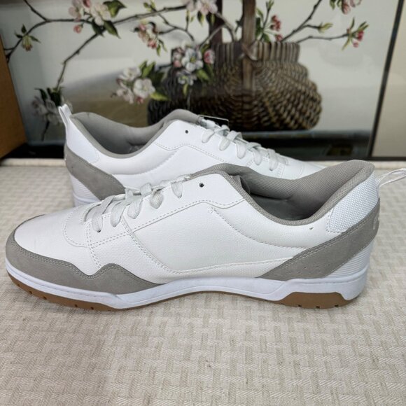 Fubu Mens Size 13 Half Court White/Gray Sneakers Leather Lace Up Low Top Comfort - Picture 3 of 7